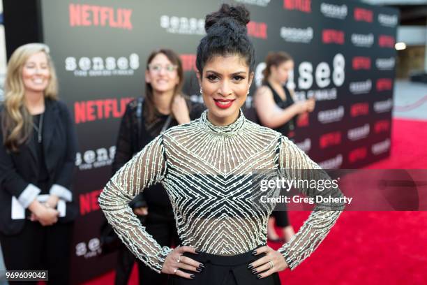 Tina Desai attends Netflix's "Sense8" Series Finale Fan Screening at ArcLight Hollywood on June 7, 2018 in Hollywood, California.