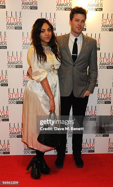 Miquita Oliver and Rick Edwards arrive at the ELLE Style Awards 2010, at the Grand Connaught Rooms on February 22, 2010 in London, England.