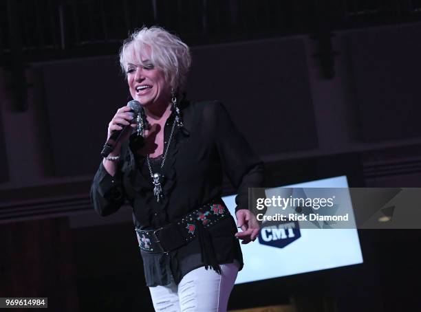 Tanya Tucker performs onstage at the GLAAD + TY HERNDON's 2018 Concert for Love & Acceptance at Wildhorse Saloon on June 7, 2018 in Nashville,...