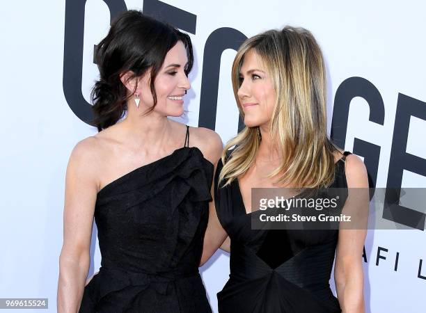 Courteney Cox and Jennifer Aniston attend the American Film Institute's 46th Life Achievement Award Gala Tribute to George Clooney at Dolby Theatre...