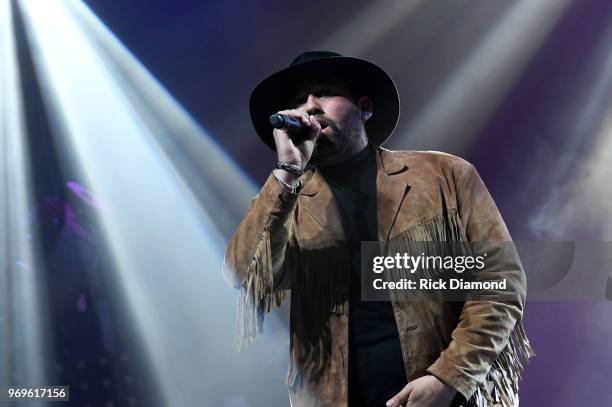 Parson James performs onstage at the GLAAD + TY HERNDON's 2018 Concert for Love & Acceptance at Wildhorse Saloon on June 7, 2018 in Nashville,...