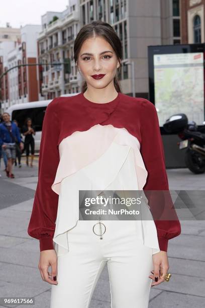 Andrea Duro attends the L'Oréal Professionnel party at callao cinema in Madrid. Spain. June 7, 2018