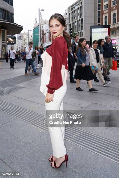 Andrea Duro attends the L'Oréal Professionnel party at callao cinema in Madrid. Spain. June 7, 2018