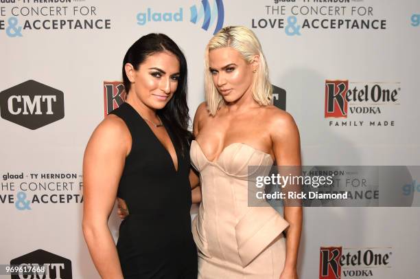 Sonya, and Lana attend the GLAAD + TY HERNDON's 2018 Concert for Love & Acceptance at Wildhorse Saloon on June 7, 2018 in Nashville, Tennessee.