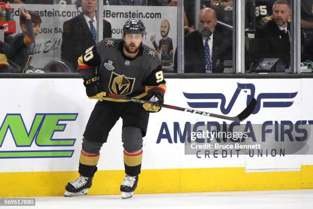 Tomas Tatar of the Vegas Golden Knights skates against the Washington Capitals during the first period in Game Five of the 2018 NHL Stanley Cup Final...