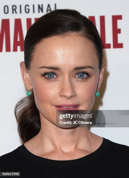 Actor Alexis Bledel attends Hulu's 'The Handmaid's Tale' FYC Event at AMPAS Samuel Goldwyn Theater on June 7, 2018 in Beverly Hills, California.