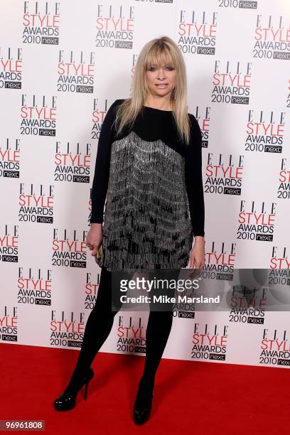 Jo Wood arrives for the ELLE Style Awards 2010 at the Grand Connaught Rooms on February 22, 2010 in London, England.