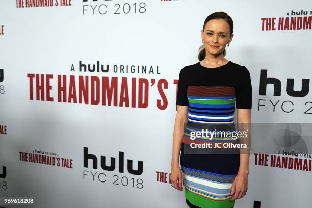 Actor Alexis Bledel attends Hulu's 'The Handmaid's Tale' FYC Event at AMPAS Samuel Goldwyn Theater on June 7, 2018 in Beverly Hills, California.