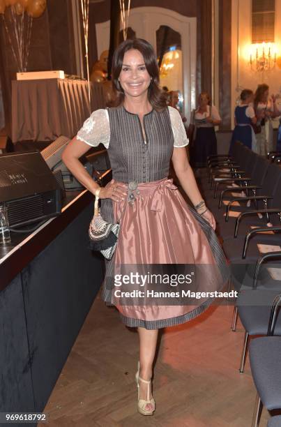 Gitta Saxx during the 70th anniversary celebration of the clothing company Angermaier at Deutsches Theatre on June 7, 2018 in Munich, Germany.