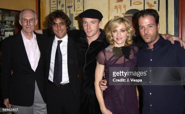 Gareth Wigan, co-vice-chair, Columbia TriStar Motion Picture Group, Adriano Giannini, writer/director Guy Ritchie, Madonna and producer Matthew Vaughn