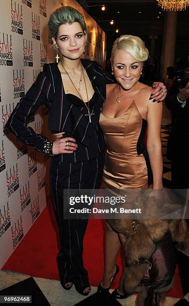 Pixie Geldof and Jaime Winstone arrive at the ELLE Style Awards 2010, at the Grand Connaught Rooms on February 22, 2010 in London, England.