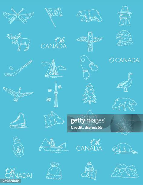 canada doodle drawings - maple syrup stock illustrations
