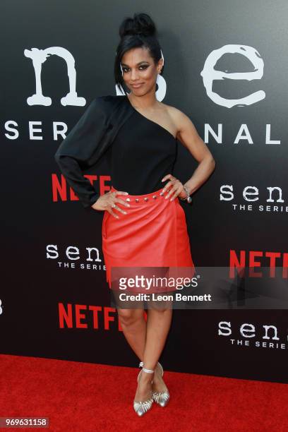 Actress Freema Agyeman attends Netflix's "Sense8" Series Finale Event at ArcLight Hollywood on June 7, 2018 in Hollywood, California.