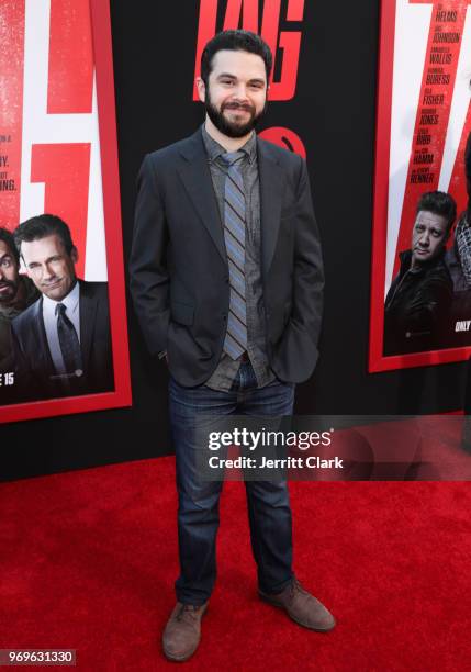 Samm Levine attends the Premiere Of Warner Bros. Pictures And New Line Cinema's "Tag" at Regency Village Theatre on June 7, 2018 in Westwood,...