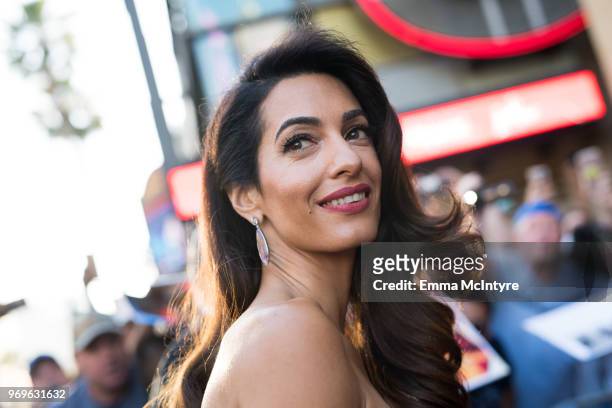 Amal Clooney attends the American Film Institute's 46th Life Achievement Award Gala Tribute to George Clooney at Dolby Theatre on June 7, 2018 in...