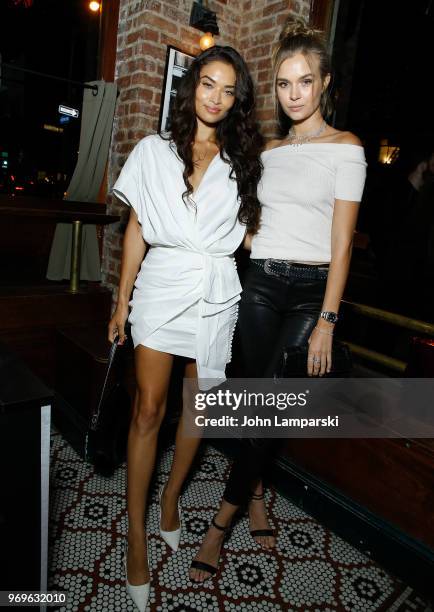 Shanina Shayk and Josephine Skriver attend CHAOS x LOVE magazine party on June 7, 2018 in New York City.