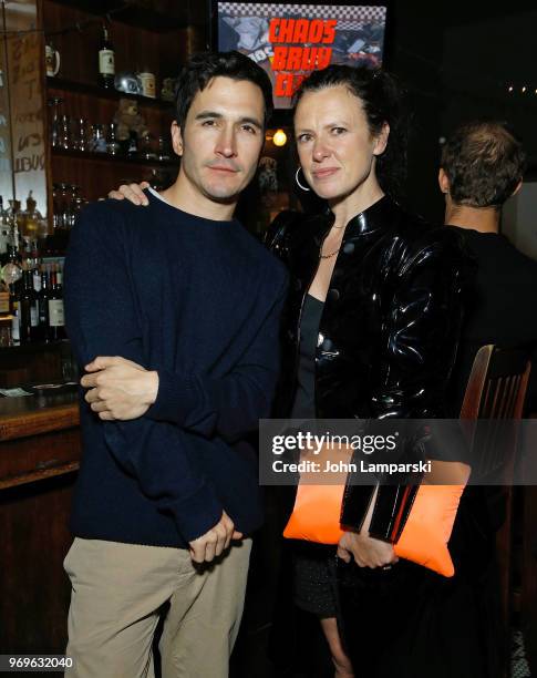 Lorenzo Hernandez and Casey Graham attend CHAOS x LOVE magazine party on June 7, 2018 in New York City.