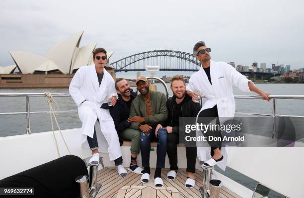 The cast from Netflix's Queer Eye visits Sydney Harbour on June 8, 2018 in Sydney, Australia.