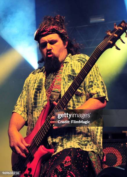 Ben Carrey of Pigeons Playing Ping Pong performs onstage at That Tent during day 1 of the 2018 Bonnaroo Arts And Music Festival on June 7, 2018 in...