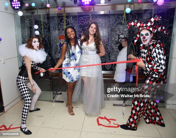 Stephanie Fernandez and Leah Lane and Chashama Performance Artists during The Chashama Gala at 4 Times Square on June 7, 2018 in New York City.