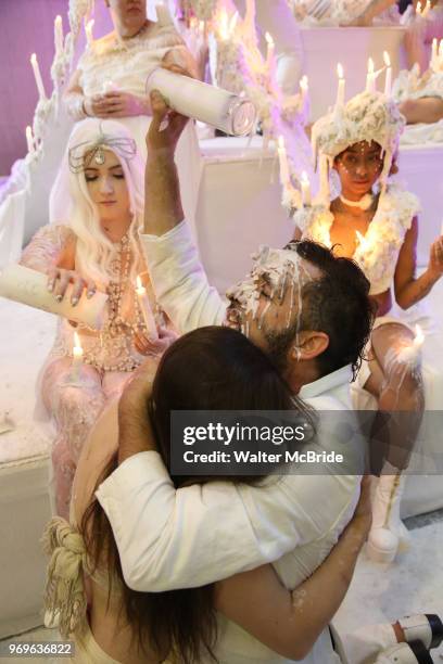 Chris Flambeaux and Performance Artists during The Chashama Gala at 4 Times Square on June 7, 2018 in New York City.