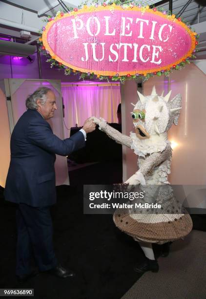 Stewart F. Lane and Performance Artist during The Chashama Gala at 4 Times Square on June 7, 2018 in New York City.