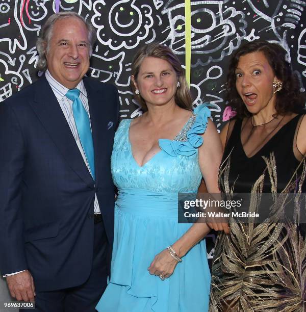 Stewart F. Lane, Bonnie Comley and Anita Durst, Chashama Founder during The Chashama Gala at 4 Times Square on June 7, 2018 in New York City.