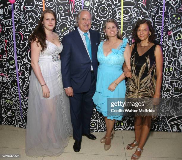 Leah Lane, Stewart F. Lane, Bonnie Comley and Anita Durst, Chashama Founder during The Chashama Gala at 4 Times Square on June 7, 2018 in New York...