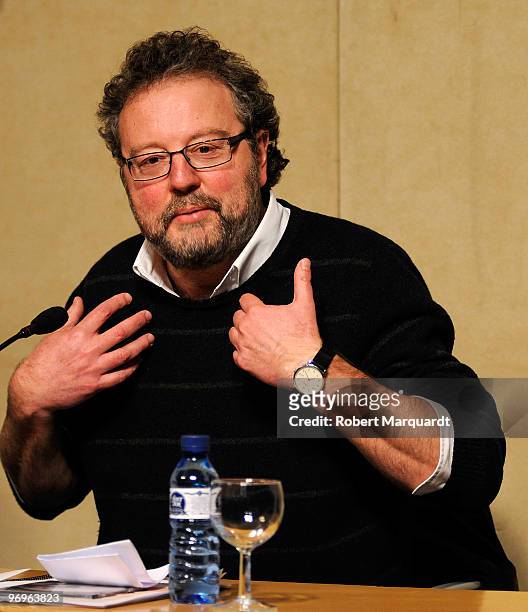 John Carlin author of the book The Human Factor, in which the film 'Invictus' is based upon, attends a press conference on journalism at the...