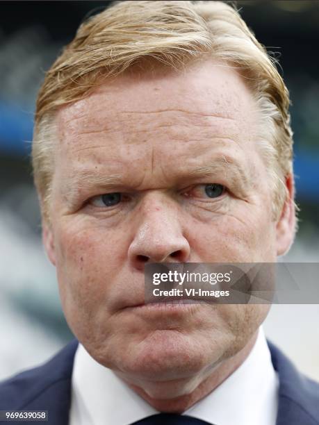 Coach Ronald Koeman of Holland during the International friendly match between Italy and The Netherlands at Allianz Stadium on June 04, 2018 in...