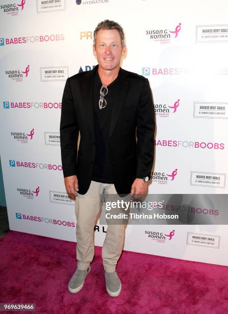 Lance Armstrong attend the Babes for Boobs live auction benefiting Susan G. Komen LA at El Rey Theatre on June 7, 2018 in Los Angeles, California.