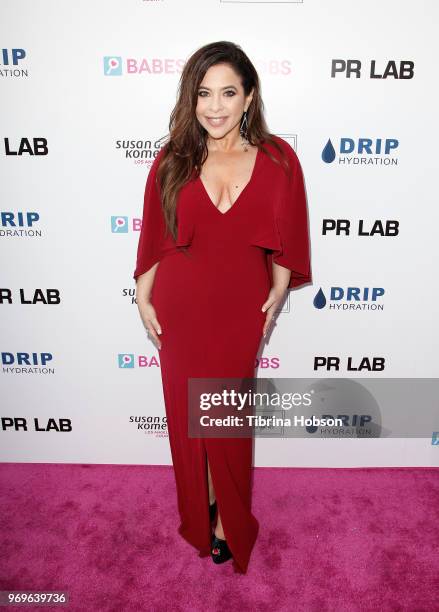 Brooke Lewis attends the Babes for Boobs live auction benefiting Susan G. Komen LA at El Rey Theatre on June 7, 2018 in Los Angeles, California.