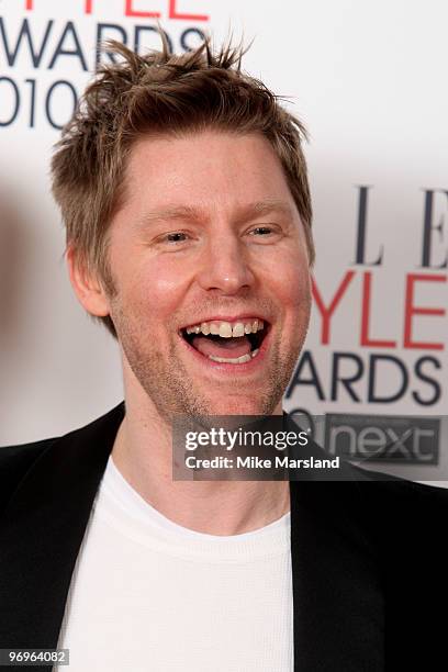 International Designer winner Christopher Bailey in the Winner's room at the ELLE Style Awards 2010 at the Grand Connaught Rooms on February 22, 2010...