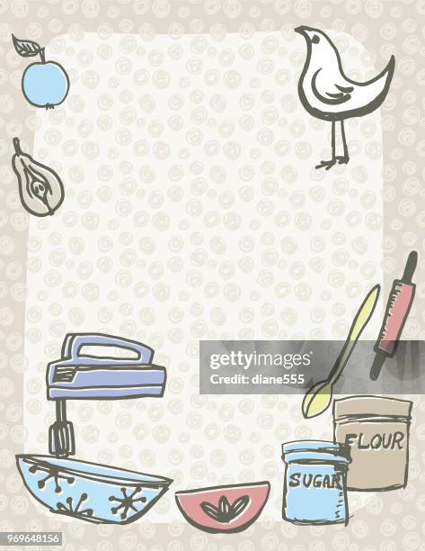 retro kitchen gadgets backgrounds - old kitchen stock illustrations