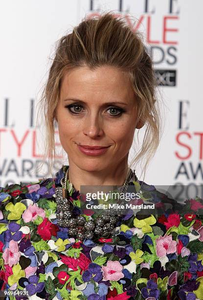 Laura Bailey in the Winner's room at the ELLE Style Awards 2010 at the Grand Connaught Rooms on February 22, 2010 in London, England.