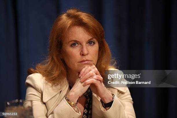 Duchess of York Sarah Ferguson attends the "Engaging philanthropy to promote gender equality and women's empowerment" event at the United Nations on...