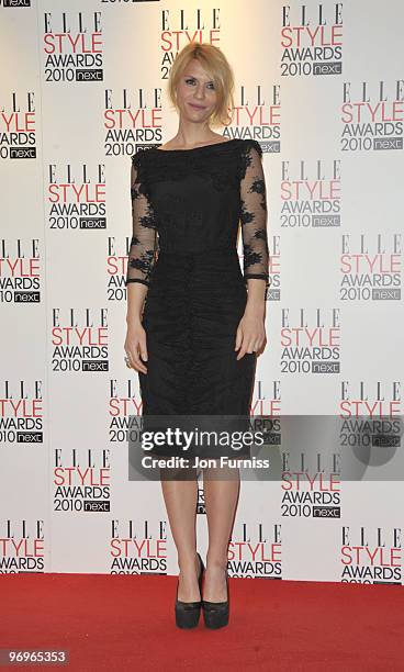 Claire Danes poses in the winners room at the ELLE Style Awards at Grand Connaught Rooms on February 22, 2010 in London, England.