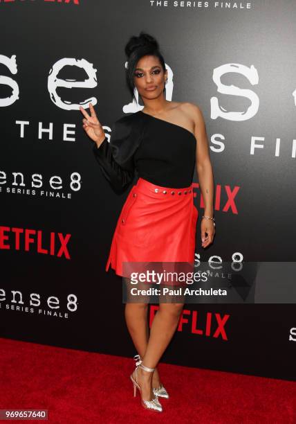 Actress Freema Agyeman attends Netflix's "Sense8" series finale event at the ArcLight Hollywood on June 7, 2018 in Hollywood, California.