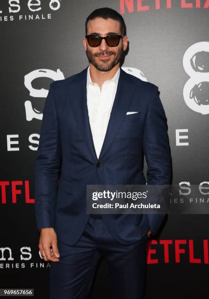 Actor Miguel Angel Silvestre attends Netflix's "Sense8" series finale event at the ArcLight Hollywood on June 7, 2018 in Hollywood, California.