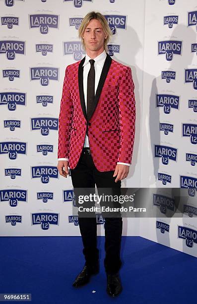 Soccer player Guti attends Calendario Larios presentation photocall at San Bernardo 1 village hall on February 22, 2010 in Madrid, Spain.