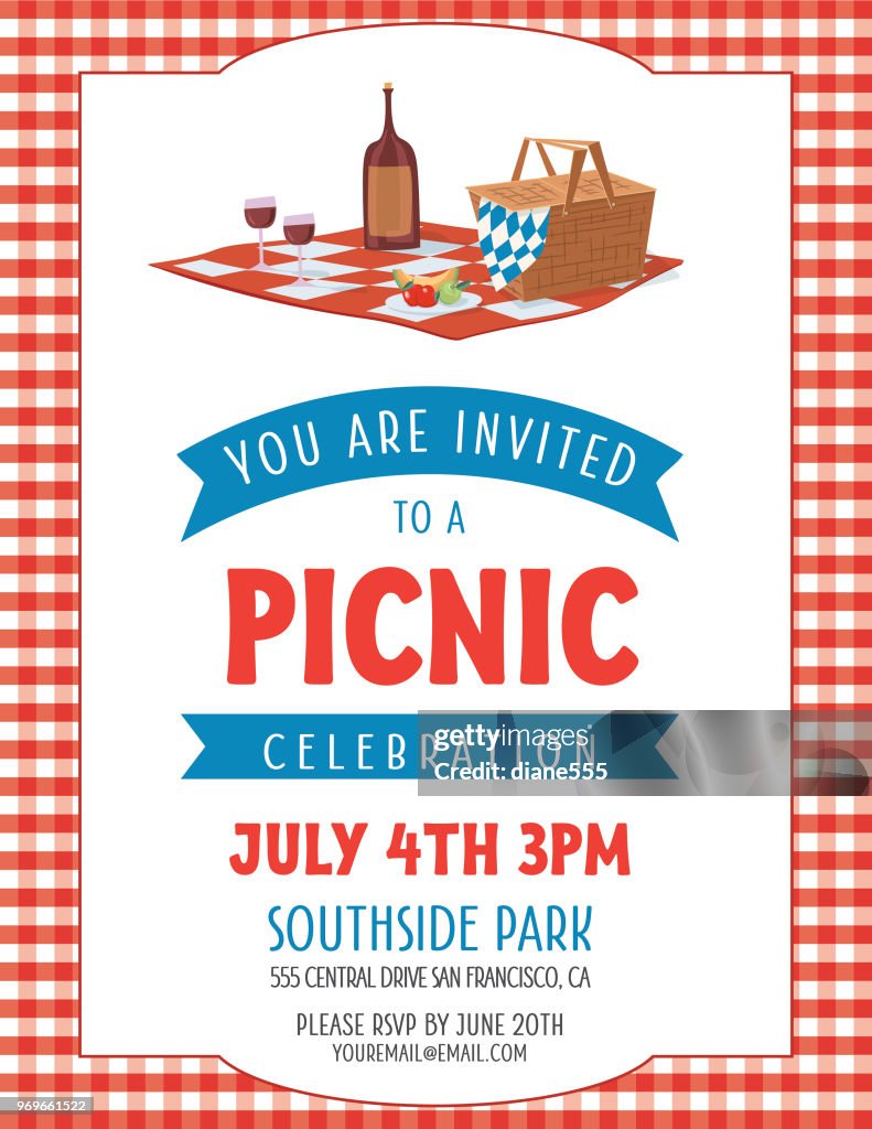 Summer Picnic Invitation Template