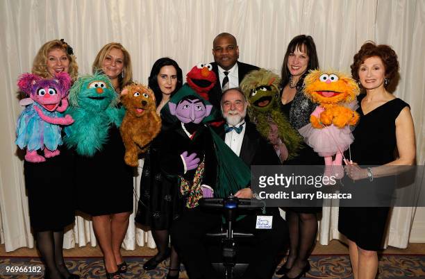 Leslie Carrara-Rudolph, Carmen Osbahr, Stephanie D'Abruzzo, Kevin Clash, Jerry Nelson, Pam Arciero and Fran Brill of Sesame Street attend the 2010...