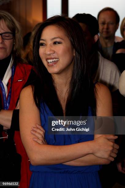 Former Olympian Michelle Kwan visits the P&G Family Home on Februiary 20, 2010 during the Olympic Winter Games in Vancouver, Canada.