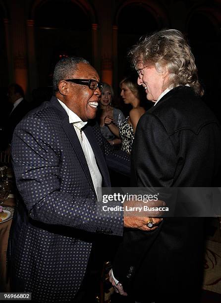 Musician Sam Moore and radio personality Don Imus attend the 2010 AFTRA AMEE Awards at The Grand Ballroom at The Plaza Hotel on February 22, 2010 in...
