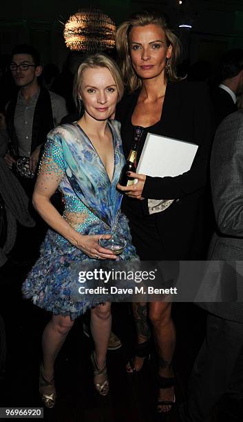 Lorraine Candy and Camilla Skovgaard attend the afterparty following the ELLE Style Awards 2010, at the Grand Connaught Rooms on February 22, 2010 in...