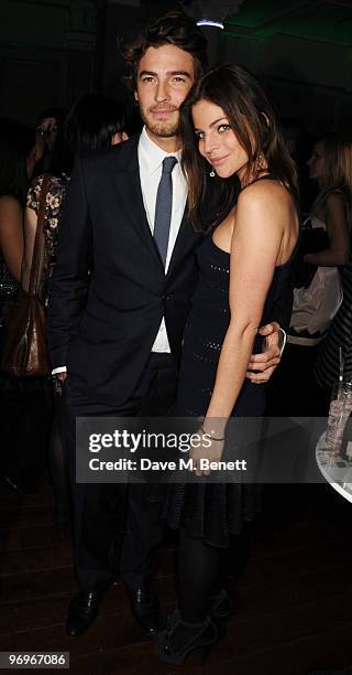 Robert Konjic and Julia Restoin-Roitfeld attend the afterparty following the ELLE Style Awards 2010, at the Grand Connaught Rooms on February 22,...