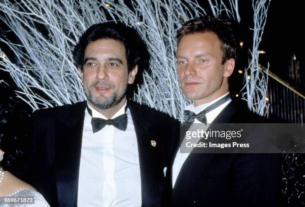 Plácido Domingo and Sting circa 1985 in New York City.