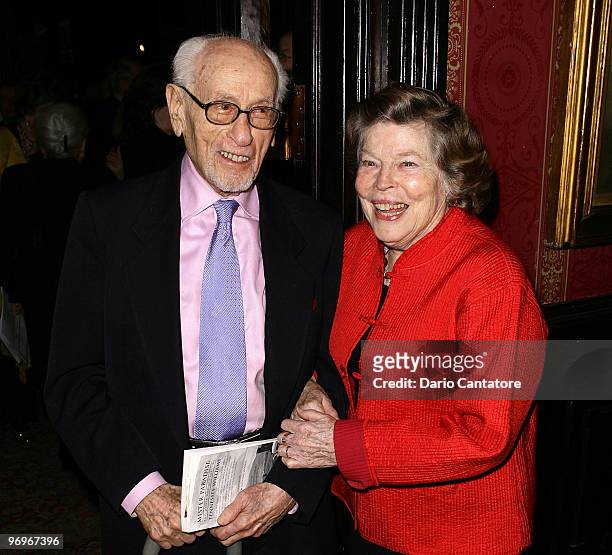 Actor Eli Wallach and actress Anne Jackson attend the 7th Annual Love 'N' Courage Gala at The National Arts Club on February 22, 2010 in New York...