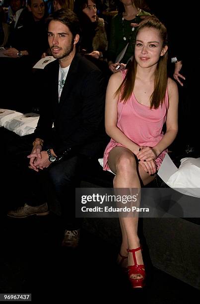 Miriam Giovanelli and Alex Barahona attend day five of Cibeles Fashion Week at Ifema on February 22, 2010 in Madrid, Spain.