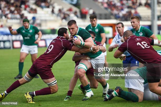 Cormac Daly of Ireland during the U20 World Championship match between Ireland and Georgia on June 7, 2018 in Narbonne, France.